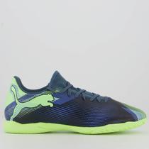 Chuteira Puma Future 7 Play IT Futsal Preta e Verde