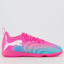 Chuteira Puma Future 9 Play Futsal Rosa Juvenil