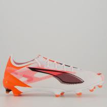 Chuteira Puma Ultra 5 Ultimate FG Campo Branco e Laranja Chuteira Puma Ultra 5 Ultimate FG Campo Branco e Laranja