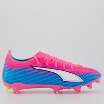 Chuteira Puma Ultra 6 Match FG/AG Campo Rosa e Azul Chuteira Puma Ultra 6 Match FG/AG Campo Rosa e Azul