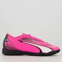 Chuteira Puma Ultra Play IT Futsal Rosa