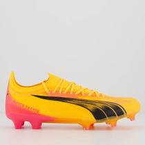 Chuteira Puma Ultra Ultimate FG/AG Campo Laranja Neon