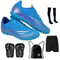 Chuteira Society Adulto Juvenil Sosaite Campo Sintético Futebol Nova + Meião Short Mochila Caneleira Chuteira Society Adulto Juvenil Sosaite Campo Sintético Futebol Nova + Meião Short Mochila Caneleira