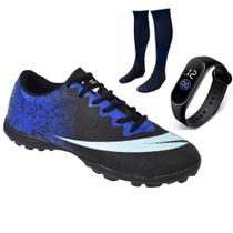 Chuteira Society Colada e Costurada Adulto Infantil MEIÃO RELOGIO