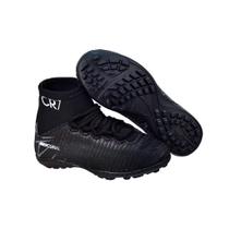 Chuteira Society Masculina Feminina Mercurial Azul Preto Futebol 7
