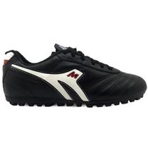 Chuteira Society Mathaus Azzurra Unissex Preto Branco