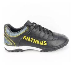 Chuteira Society Mathaus New Galatic Premium em Couro