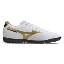 Chuteira Society Mizuno Morelia Club As - Masculino - Branco-Dourado