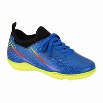 Chuteira Society Molekinho Azul Fluor/Lilas-Coral Neon/Amarelo/Neon Preto Ref.: 2819.107 Chuteira Society Molekinho Azul Fluor/Lilas-Coral Neon/Amarelo/Neon Preto Ref.: 2819.107