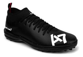 Chuteira society original do 33 ao 48 couro botinha futebol