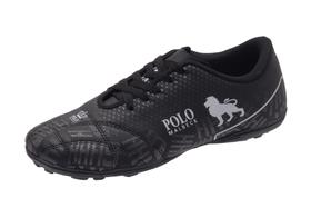 Chuteira Society Polo Malbec Preta Futebol Sete Solado Costurado