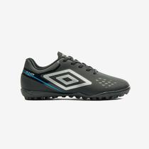 Chuteira Society Umbro Adamant Top Speed Infantil Cor: Preto E Cinza - Tamanho: 33