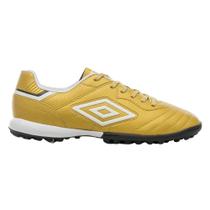 Chuteira Society Umbro Speciali III Dourado e Branco - Masculino