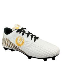 Chuteira Sport West Campo Masculina Branco Dourado TAMANHO:41 Chuteira Sport West Campo Masculina Branco Dourado TAMANHO:41