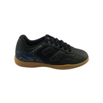 Chuteira Tênis Futsal Dray 305 Preto-Azul infantil Original Unissex