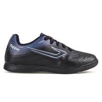 Chuteira Topper Futsal Forza III Preto Chumbo e Branco - Infantil Chuteira Topper Futsal Forza III Preto Chumbo e Branco - Infantil