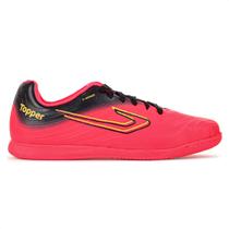 Chuteira Topper Futsal Forza III Rosa Preto e Amarelo - Masculino Chuteira Topper Futsal Forza III Rosa Preto e Amarelo - Masculino