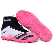 chuteira trainer botinha cano longo society lançamento