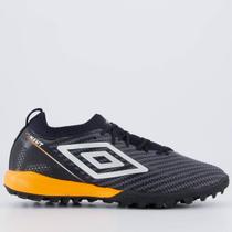 Chuteira Umbro Adamant Top Speed Club Society Preta e Laranja Chuteira Umbro Adamant Top Speed Club Society Preta e Laranja