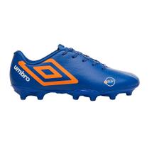 Chuteira Umbro Campo Orbit Azul e Laranja - Masculino