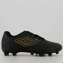 Chuteira Umbro Class Footballer Campo Juvenil Preta e Dourada