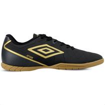 Chuteira Umbro Futsal Attak Eternal Preto e Dourado - Masculino