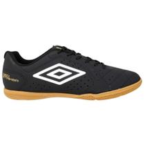 Chuteira umbro futsal neo striker-preto/dourado/branco