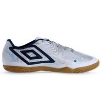 Chuteira Umbro Futsal Orbit Branco Prata e Marinho - Masculino