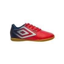 Chuteira Umbro Futsal Warskin JR Cereja e Marinho - Infantil