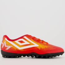 Chuteira Umbro Heatmap Society Vermelha e Laranja