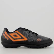 Chuteira Umbro Orbit Society Juvenil Preta e Laranja Chuteira Umbro Orbit Society Juvenil Preta e Laranja