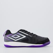 Chuteira Umbro Pro 5 Bump Futsal Preta e Roxa Chuteira Umbro Pro 5 Bump Futsal Preta e Roxa