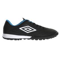 Chuteira Umbro Society Tocco III Club Preta e Azul - Masculina