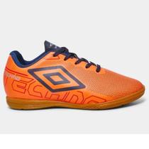 Chuteira Umbro Techno Jr Futsal Infantil Laranja Marinho