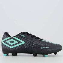 Chuteira Umbro Ultraskin Campo Preta e Verde