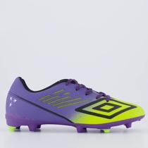 Chuteira Umbro Velocita Décimo Club Campo Roxa e Verde Chuteira Umbro Velocita Décimo Club Campo Roxa e Verde
