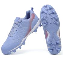 Chuteiras de beisebol BKWHDAY, tachas de borracha moldadas para homens, azuis Chuteiras de beisebol BKWHDAY, tachas de borracha moldadas para homens, azuis