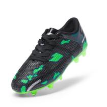 Chuteiras de Futebol DREAM PAIRS SDSO2301K com Cadarço Lateral Preto/Verde Chuteiras de Futebol DREAM PAIRS SDSO2301K com Cadarço Lateral Preto/Verde