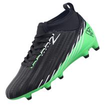 Chuteiras de futebol Vizari Tesoro Junior FG para meninos/meninas pretas e verdes