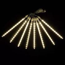 Chuva De Meteoro Branco Snower R 8 Tubos Cascata Natal Pisca Luzes Branco Quente 110v/220v Chuva De Meteoro Branco Snower R 8 Tubos Cascata Natal Pisca Luzes Branco Quente 110v/220v