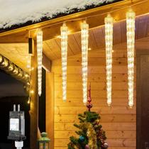 Chuva de meteoros ao ar livre com luzes de gelo de Natal 19,8 pés 240 LED Chuva de meteoros ao ar livre com luzes de gelo de Natal 19,8 pés 240 LED