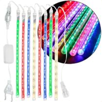 Chuva Meteoro 8 Tubos 50cm Dupla Face Led COLORIDO Bivolt 110v220v Ref.ZG18164