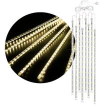 Chuva Meteoro 8 Tubos 50cm Dupla Face Led WARM BRANCO QUENTE Bivolt 110v 220v Ref.ZG18162