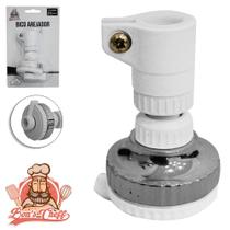 Chuveirinho bico arejador para torneira cromado com branco 9x5cm