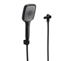 Chuveirinho de Mão ABS Flatt Preto c/ Trava e Desviador