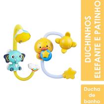 Chuveirinho Ducha De Banho Para Bebê De Patinho Com Ventosas e Cano Ajustável Infantil Para Banheira Sensorial For Kids