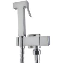 Chuveirinho Higiênico Íntimo Quadrado Luxo em Metal Cromado para Banheiro