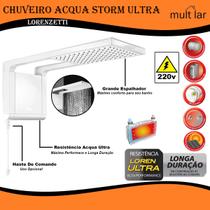 Chuveiro 220v 7800w Acqua Storm Ultra Lorenzetti Branco Mod.7510050