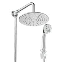 Chuveiro 22cm com Desviador e Ducha Manual Life Cromado Celite Chuveiro 22cm com Desviador e Ducha Manual Life Cromado Celite