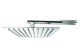 Chuveiro A Gás Bognar Quadrado Metal 20X20 Com Braço De 38Cm